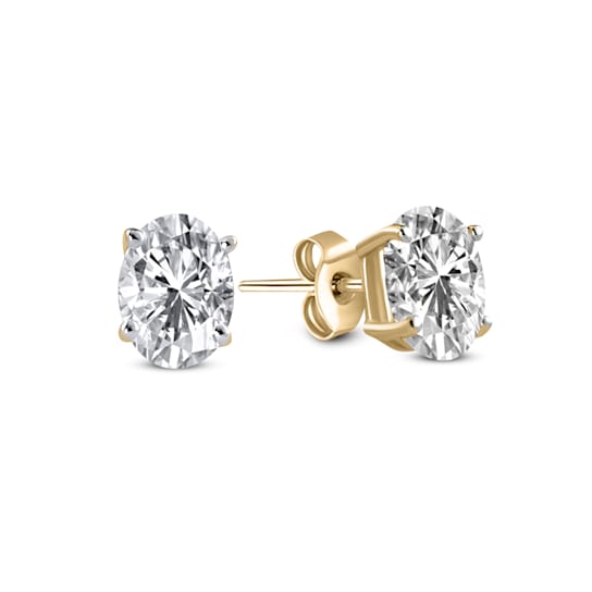 6 Ct 14K Yellow Gold  IGI Certified Oval Shape Lab Grown Diamond Stud
Earrings Friendly Diamonds