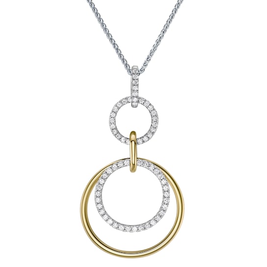 14KW 0.60ct Diamond Pendant With Chain