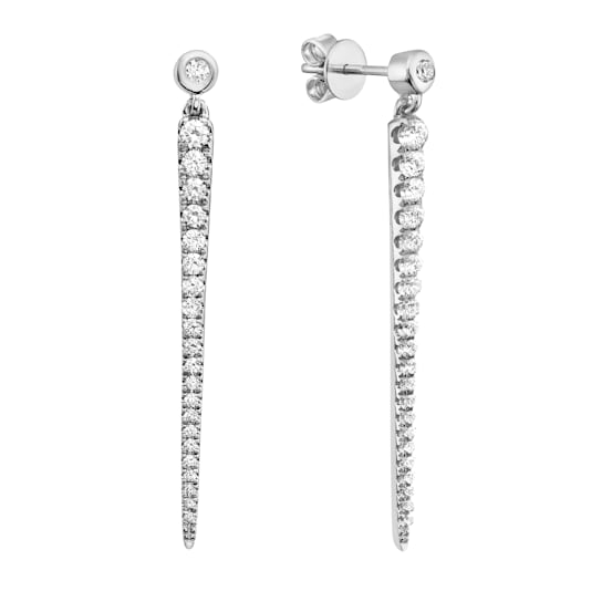 14K White Gold 0.57ct Diamond Earrings