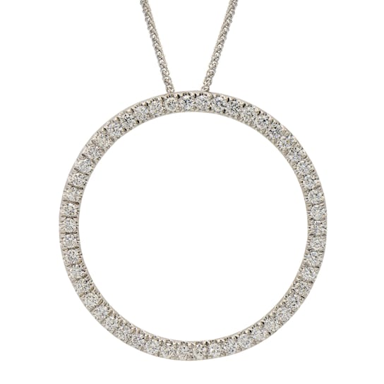 14KW 0.84ct Diamond Pendant With Chain