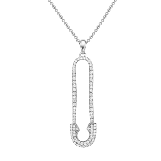 14KW 0.59ct Diamond Pendant With Chain