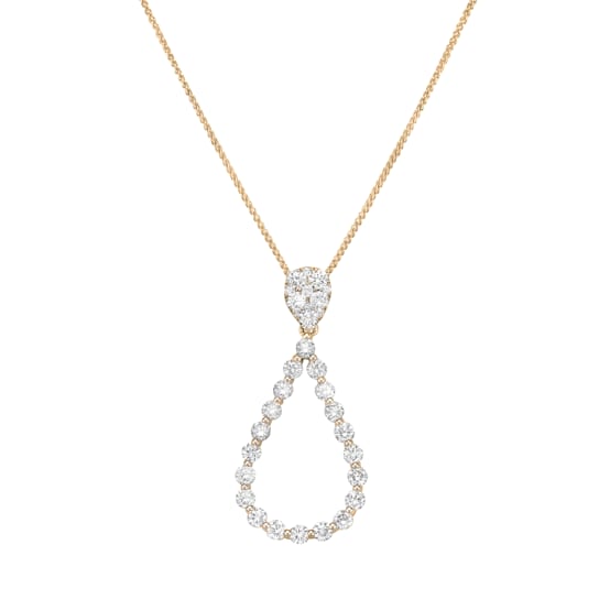 14KY 1.21ct Diamond Pendant With Chain