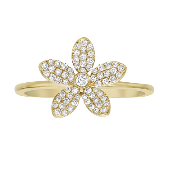 14K Yellow Gold 0.25ct Diamond Ring