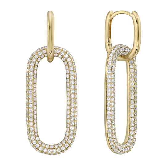 14K Yellow Gold 1.84ct Diamond Earrings