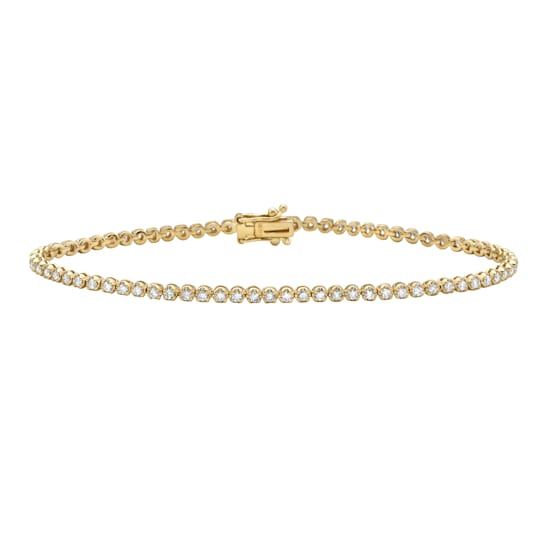 14K Yellow Gold 1ctw Diamond Tennis Bracelet