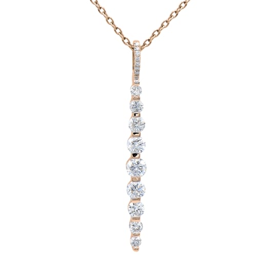 14KY 0.61ct Diamond Pendant With Chain