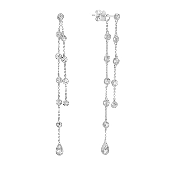 14K White Gold 0.86ct Diamond Earrings