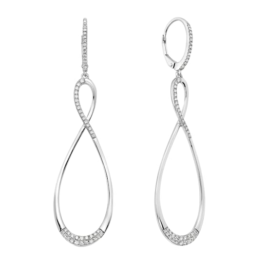 14K White Gold 0.52ct Diamond Earrings