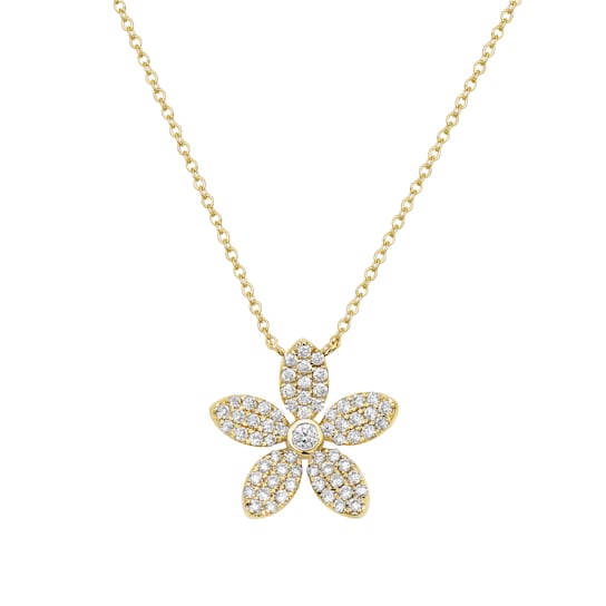 14KY 0.39ct Diamond Pendant With Chain