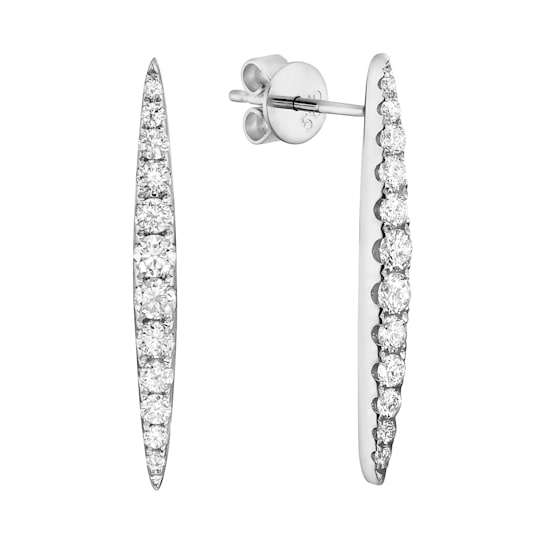 14K White Gold 0.52ct Diamond Earrings