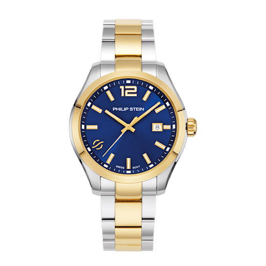 Philip Stein Traveler Swiss Ronda 515 42mm Classic Blue Watch - 92TG-CBLG-SSTG
