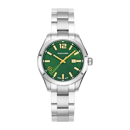 Philip Stein Traveler Stainless Steel Green Watch - 91-CGRNG-SS