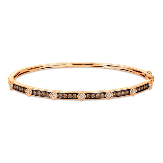 Le Vian Bangle featuring 3/4 cts. Chocolate Diamonds® , 1/8 cts. White
Diamonds in 14K Rose Gold