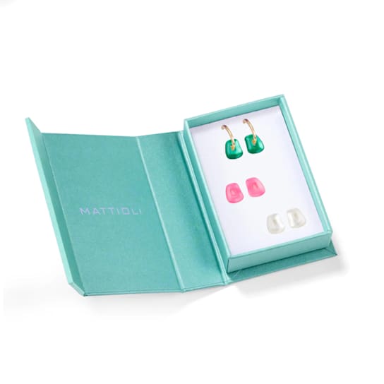 Mattioli mini Puzzle earrings giftbox in 18-karat yellow gold