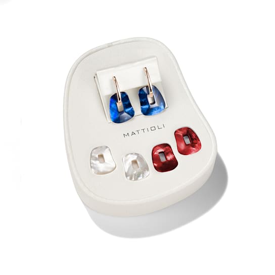 Mattioli small Puzzle earrings giftbox in 18-karat rose gold