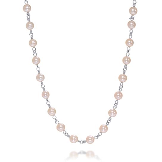 Mimi Milano Nagai 18K White Gold and Pink Cultured Pearl Necklace