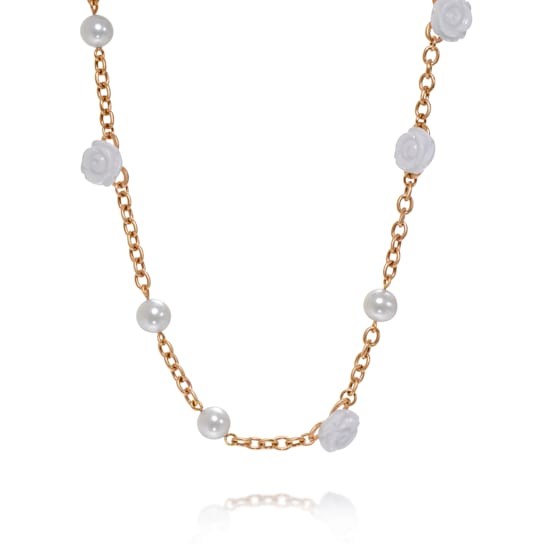 Mimi Milano Grace 18K Rose Gold and Cultured Pearl Necklace