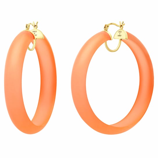 Frosted Hoops in Orange