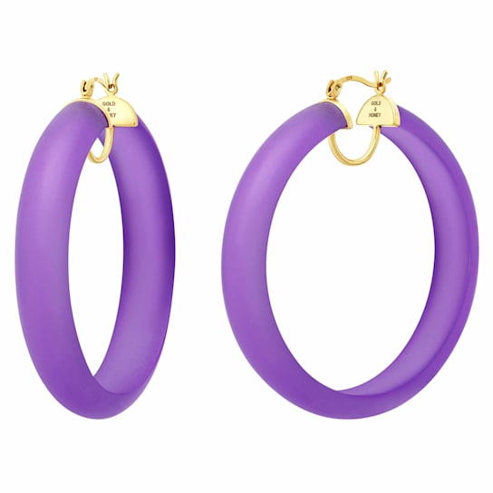 Frosted Hoops in Purple