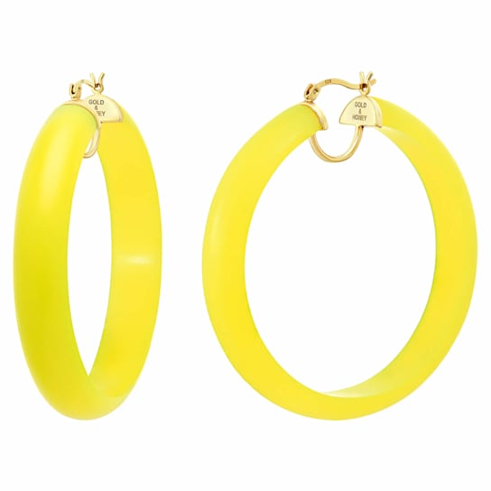 Frosted Hoops in Yellow