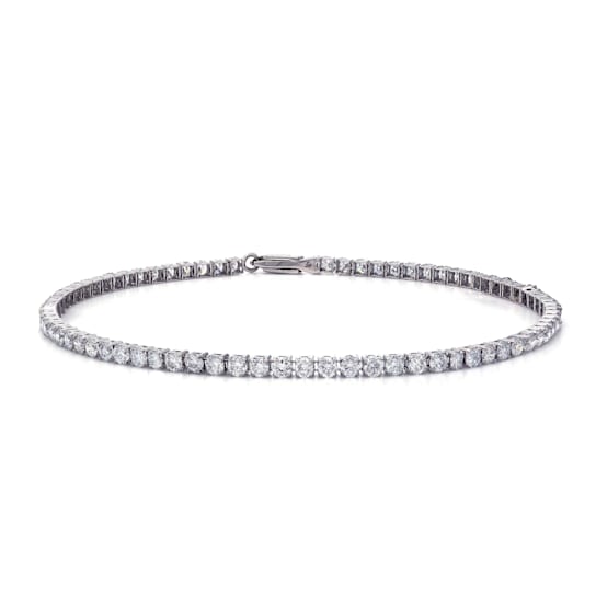 3.00 Ct. T.W. White Lab-Grown Diamond 14K White Gold Trendy Tennis Bracelet