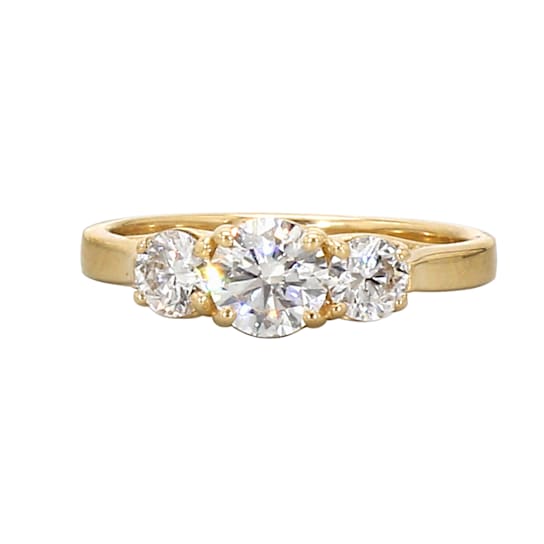 1 1/2 Ct. T.W. Lab-Grown Diamond Certified Ring 14K Yellow Gold