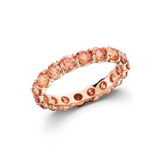 2 1/2 Ct. T.W. Orange Lab-Grown Diamond 14K Yellow Gold Eternity