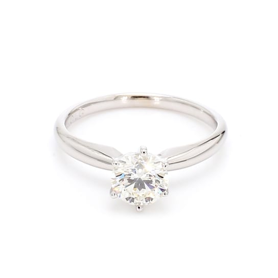 IGI Certified 1/2 Carat Solitaire Lab-Grown Diamond 14K White Gold Ring