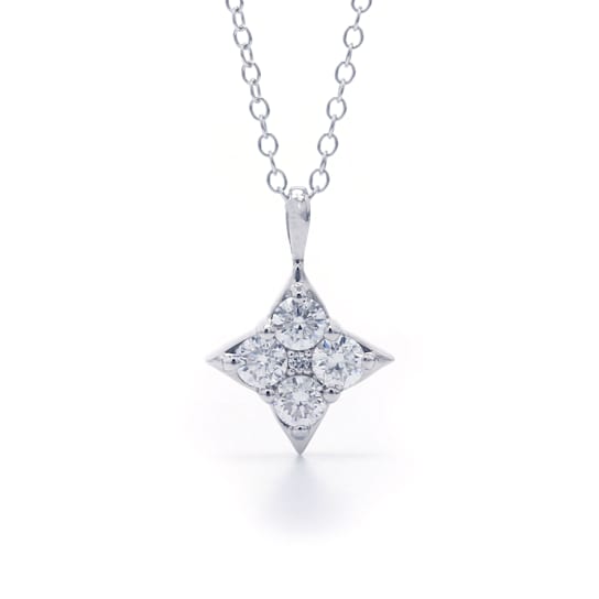 1/2 Ct. T.W. White Lab Grown Diamond 14K White Gold Pendant