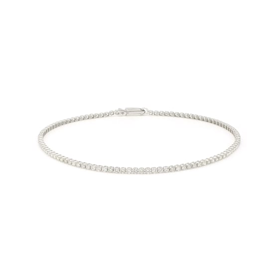 1 1/2 Ct. T.W. White Lab-Grown Diamond 14K White Gold Trendy Tennis Bracelet
