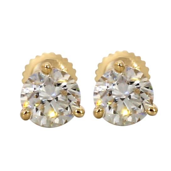 IGI Certified 1 1/2 Ct. T.W. Lab-Grown Diamond Martini Stud 14K Yellow
Gold Earrings