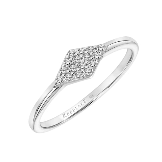 Women's Diamond Stackable Ring in 925 Sterling Silver 1/10ct (I-J Color,
I3 Clarity)
