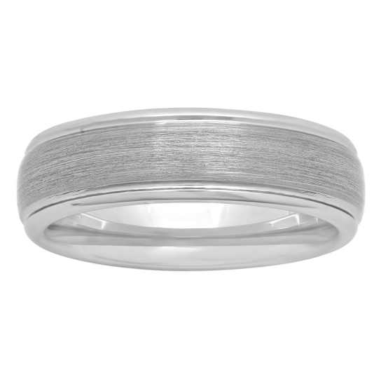 Robert Alton Men's Brushed 7mm Band Ring In Tungsten