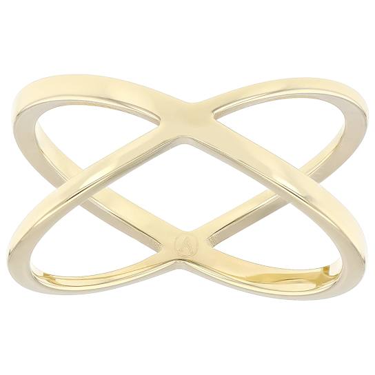 Crossover Ring In Gold-Tone