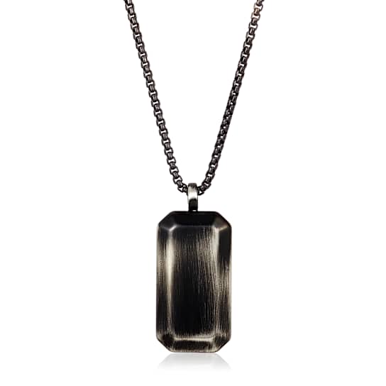 Invicta Men's Dog Tag Pendant With Chain In Stainless Steel
