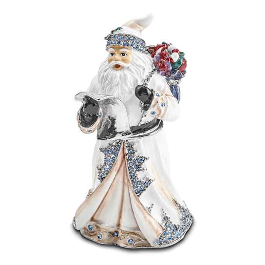 ST. NICHOLAS SINTERKLAAS White Santa Trinket Box