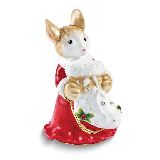 AMELIA Christmas Mouse Trinket Box