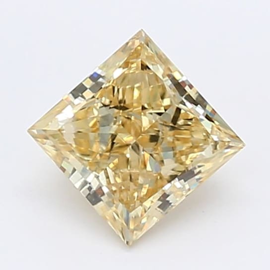 1.07ct Intense Yellow Princess Cut Lab-Grown Diamond SI2 Clarity IGI Certified