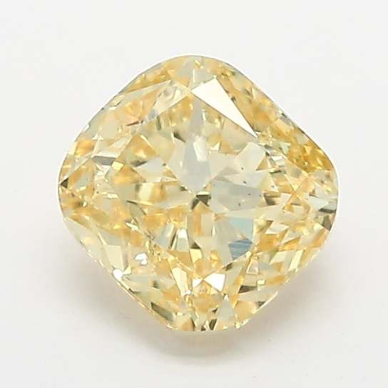 1.07ct Intense Yellow Cushion Lab-Grown Diamond VS2 Clarity IGI Certified