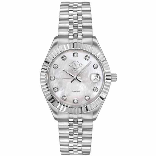 GV2 Naples White Dial Stainless Steel Bracelet Watch