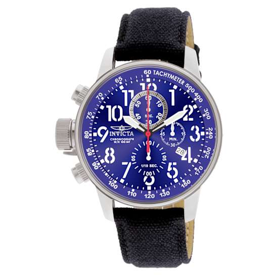 Invicta I-Force Men's 46mm Blue Dial Canvas Band Quartz Watch