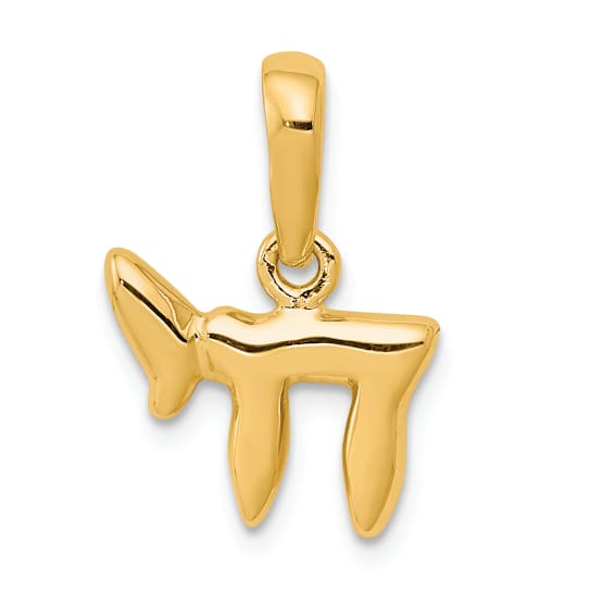 14k Yellow Gold Chai Pendant