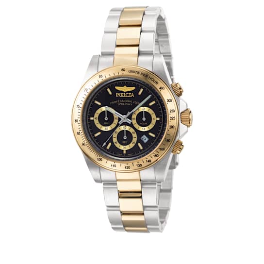 Invicta Men's Speedway 39.5mm Black Dial Stainless Steel Bracelet Quartz
Two-Tone Band Watch