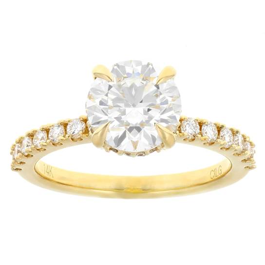 Lab-Grown Diamond Solitaire Ring In 14K Yellow Gold 2.50ctw