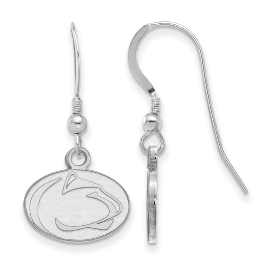 Rhodium Over Sterling Silver LogoArt Penn State University Extra Small
Dangle Earrings