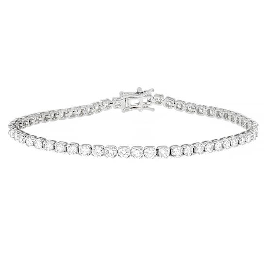 Lab-Grown Diamond Tennis Bracelet In Sterling Silver 5.00ctw