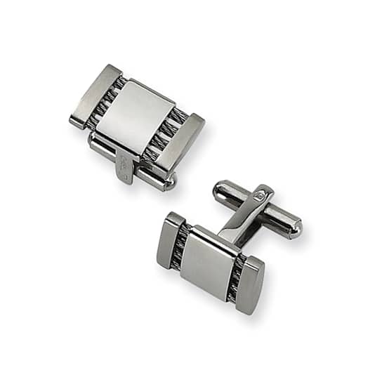 Stainless Steel Rectangle Cuff Links