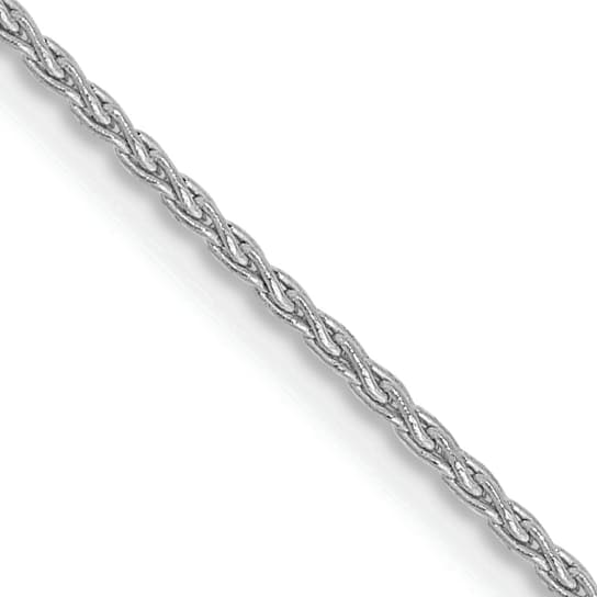 14k White Gold 1.2mm Parisian Wheat Chain 22 Inches