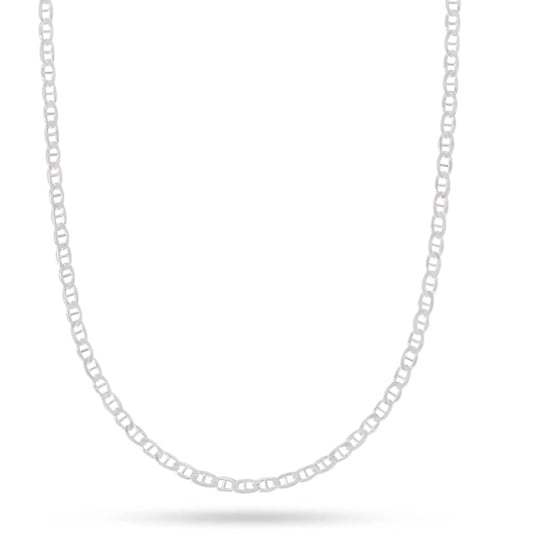 925 Sterling Silver 1.5mm Flat Marina Chain Necklace - 22"