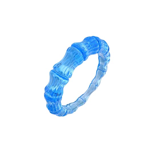 Acrylic Bamboo Ring in Blue
